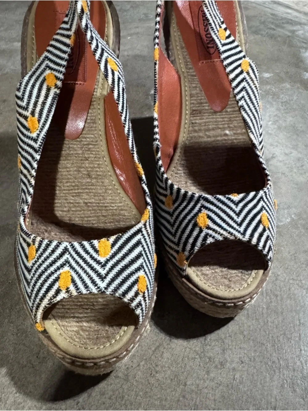 Missoni chevron espadrille wedge Size 7.5